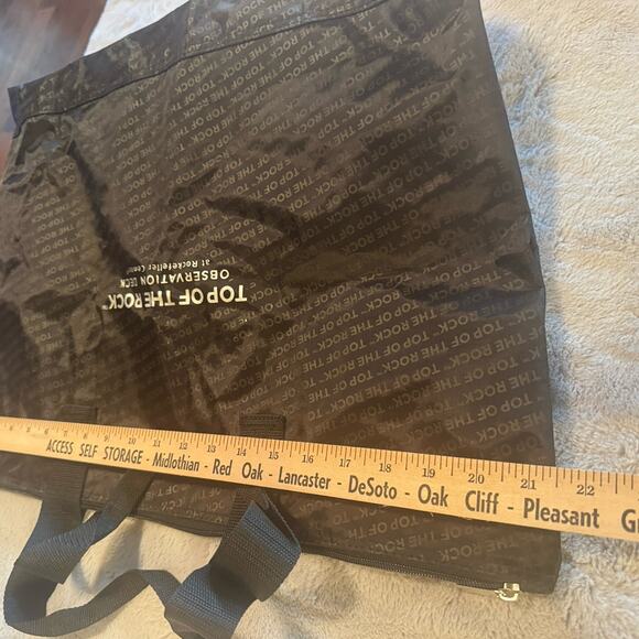 Rockefeller Center Top Of The Rock Tote Bag Large Black Souvenir New York NYC - Picture 6 of 7